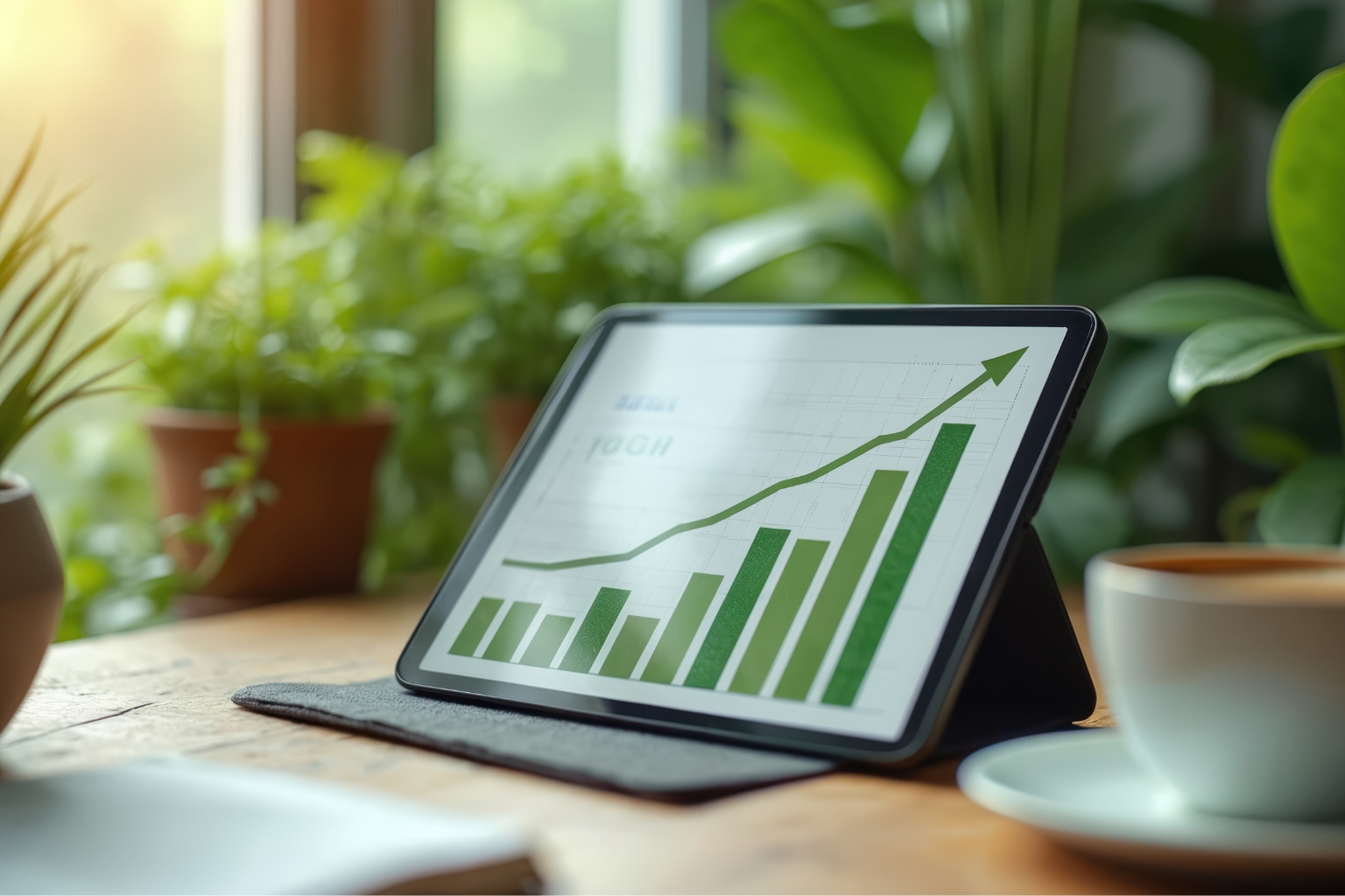 how to elevate your investing strategy line and bar graph on a tablet